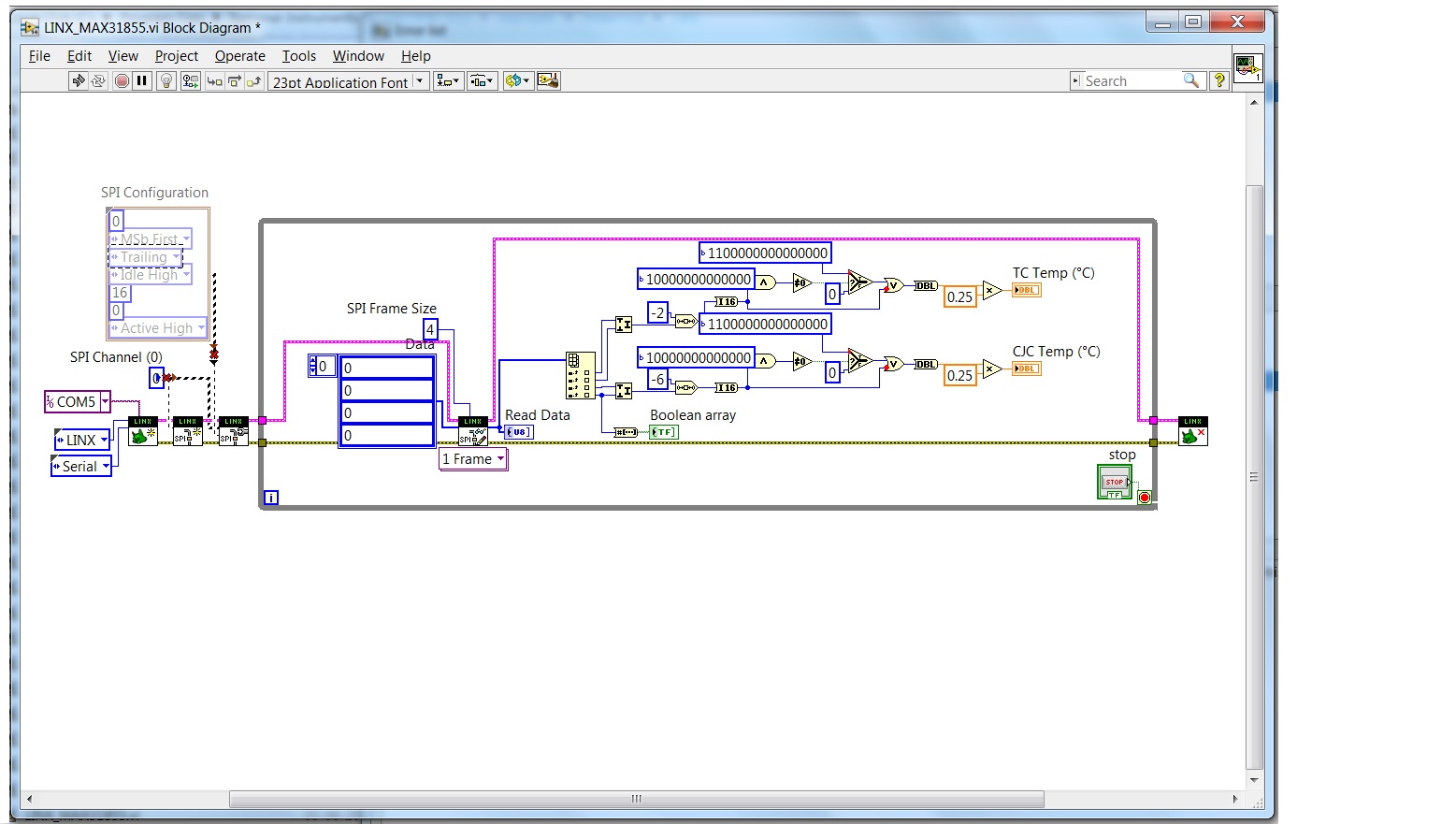 Linx Thermocouple Max6675 Labview