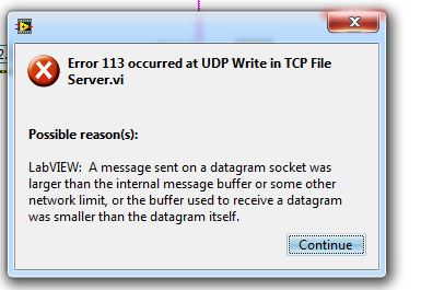 UDP error