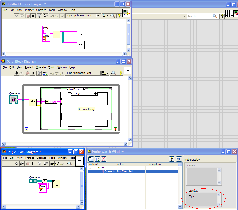 Dequeue Probe Example