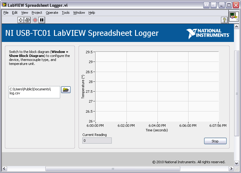 NI USB-TC01 LabVIEW Spreadsheet Logger - NI Community - National ...