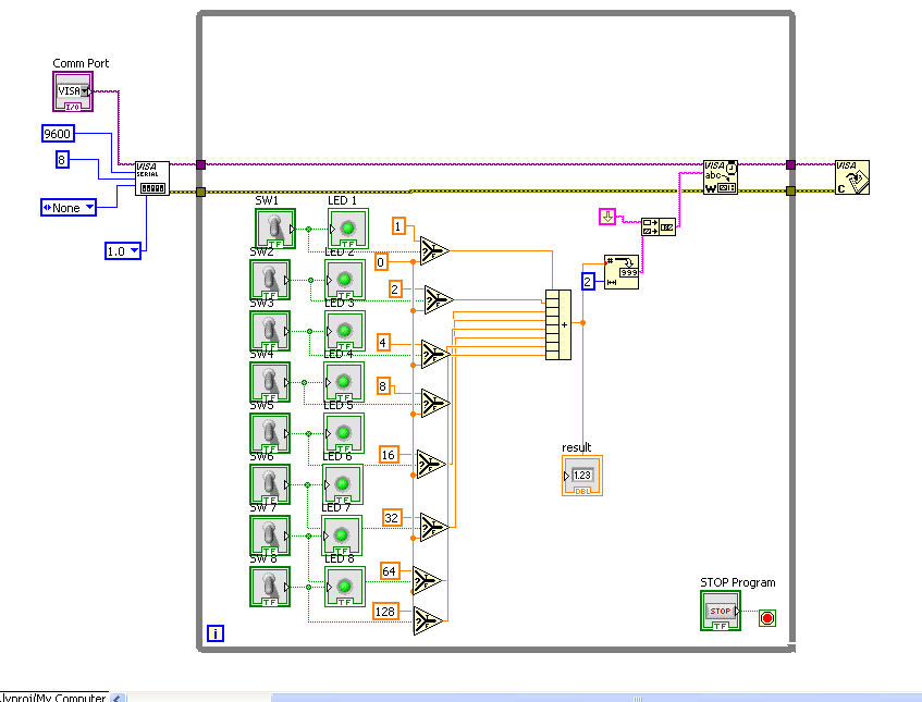 Help: kontrol LED dengan mikrokontroller Atmega 8535 dan Labview via ...
