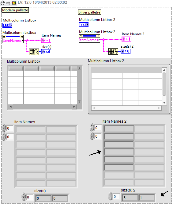 Solved Differences With The Control Multicolumn Listbox Of Thesilver Palette And The 0238