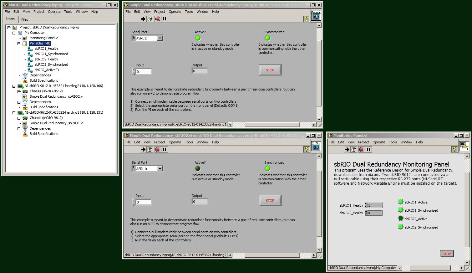 sbRIO Dual Redundancy example project