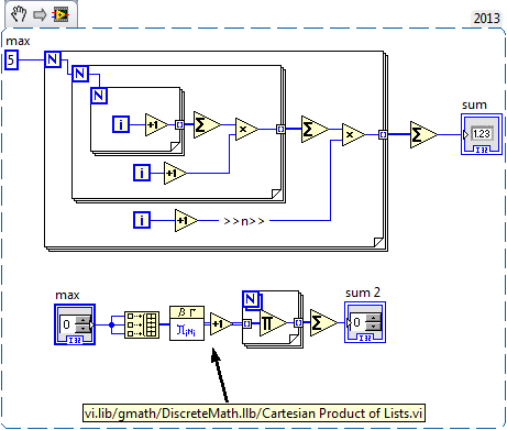Equation implemented in nested for loops. - NI Community