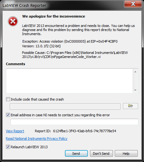 Solved: LabVIEW Crashing Every Time I Try To Run / Compile A FPGA VI ...