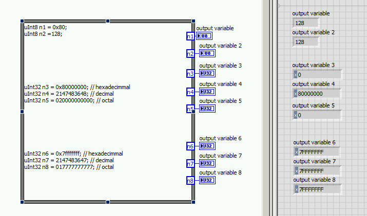 hexa and octal issues