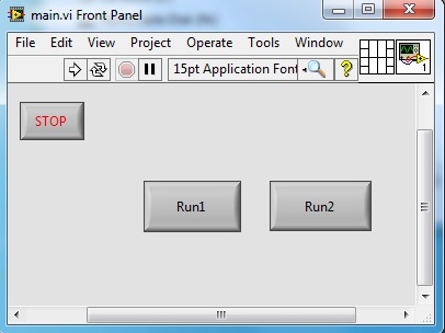 Run VI using two button in single event structure - NI Community