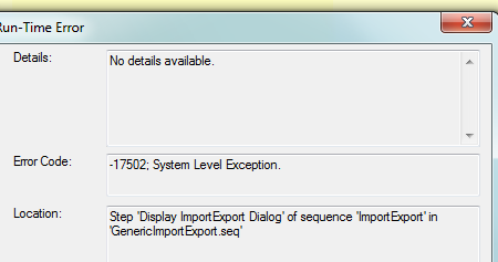 system level exception