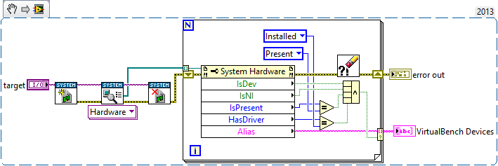 Search for VirtualBench Devices