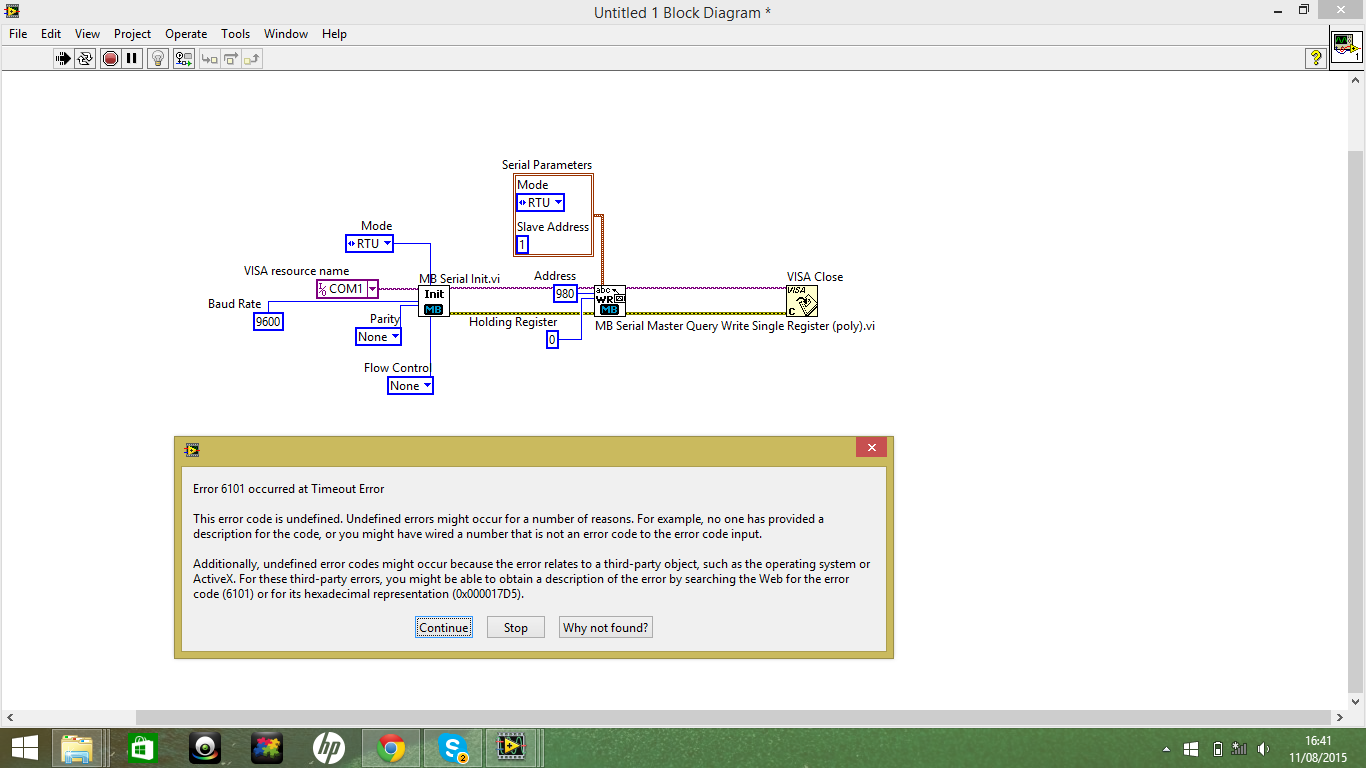 Timeout error code