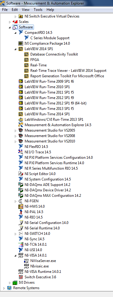 Incomplete FlexRIO - Installed Software.png