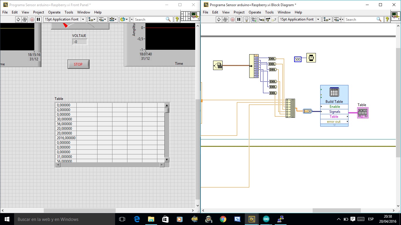 Solucionado: generar una tabla en labview que muestre valores enviados ...