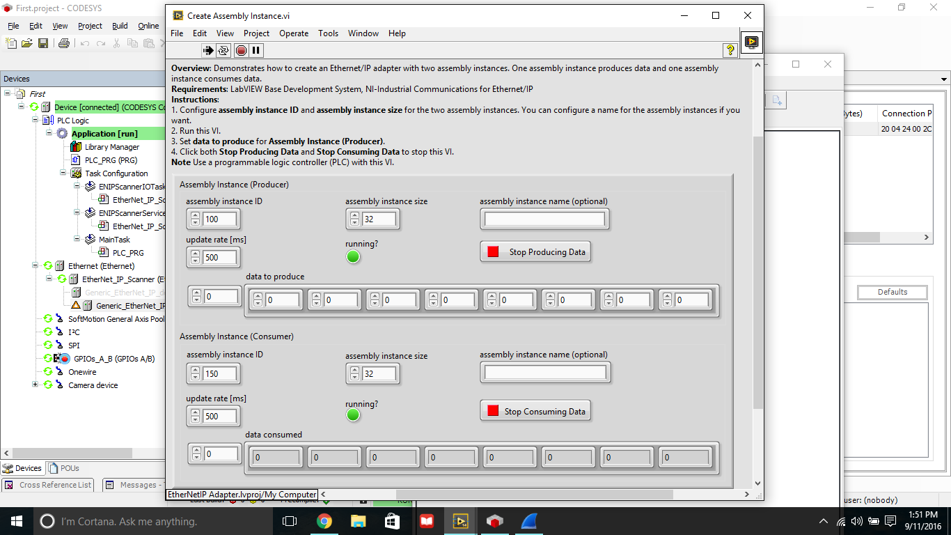 Labview Ethernet/IP (Implicit) with SoftPLC (Codesys) - NI Community