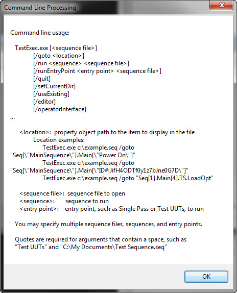 Display and execute command lines from within a TestStand sequence file -  NI Community