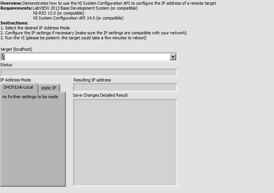 System Configuration API -  Configure Remote Target IP address - Front Panel.png