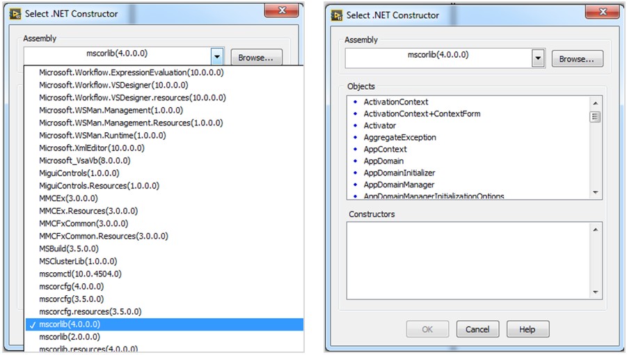 .NET Constructor Node actual select dialog