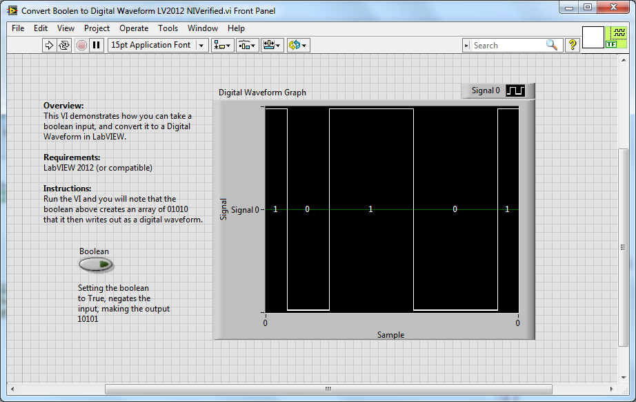 Convert Boolean to Digital Waveform in LabVIEW FP.png