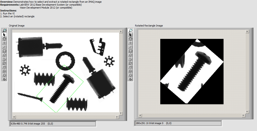 IMAQ Extract Rotated Rectangle LV2012 NIVerified.vi - Front Panel.png