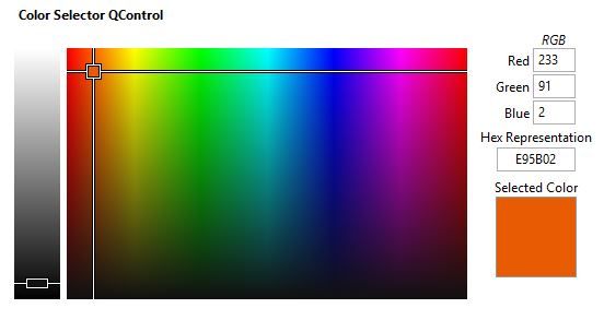 ColorSelector QControl