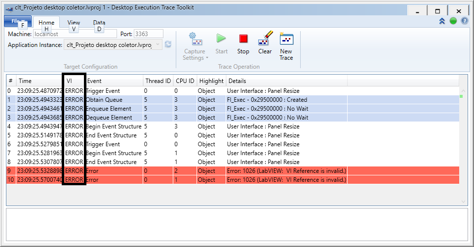 Desktop Execution Trace Toolkit not showing the name of the VIs - NI  Community