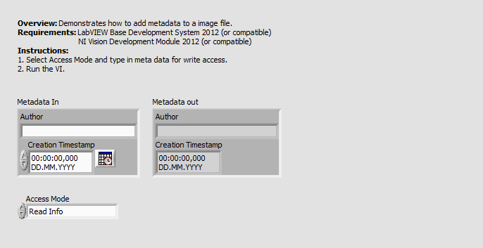 Read and Write Meta Data to image file LV2012 NIVerified.vi - Front Panel.png