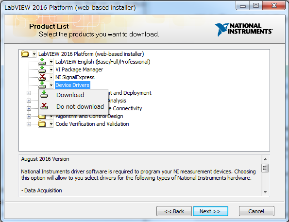 LabVIEW 2016 Platform (web-based installer).png