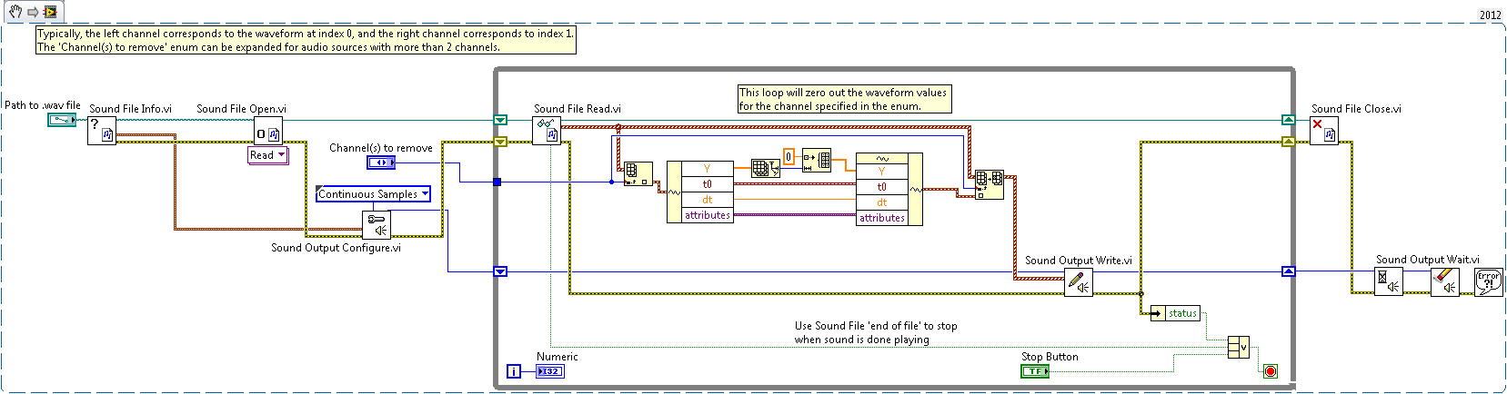 Playing a Single Audio Channel from a .wav File - NI Community