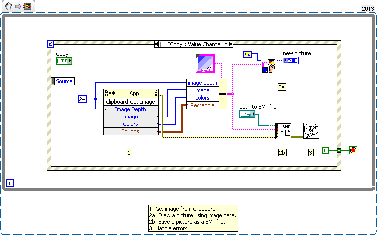 Use the Clipboard LabVIEW Method Node to save a picture Using LabVIEW - NI  Community