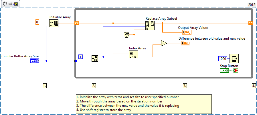 Use Shift Register to Create a Circular Buffer to Compare Data in LabVIEW -  NI Community