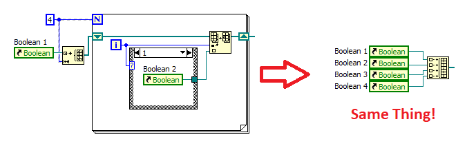 Radio Button Functionality from Boolean Control Array - NI Community