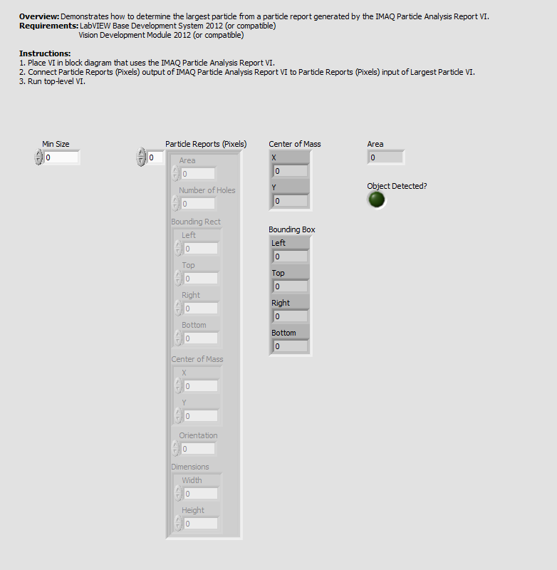 Get Largest Particle from Particle Analysis Report LV2012 NIVerified.vi - Front Panel.png