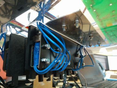 Solenoids mounted on steel plate