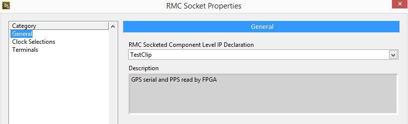RMC Socket Properties Configuration