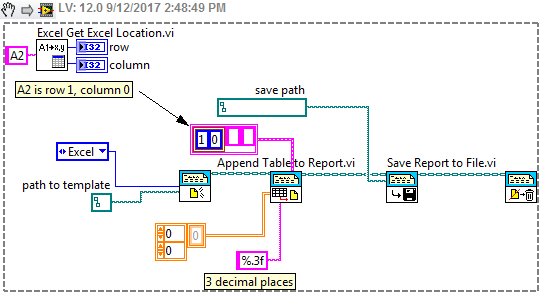 Solved: Writing an array of numbers into excel template - NI Community