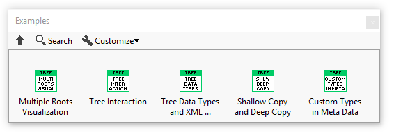 Examples palette.