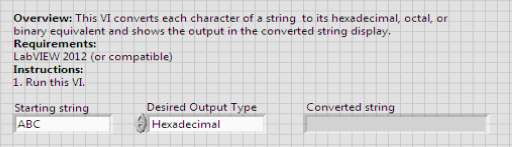 Basic String Conversion to Hexadecimal, Octal, or Binary in LabVIEW ...