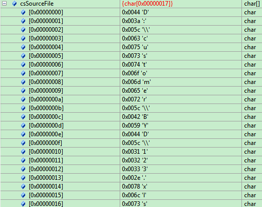 source path array: