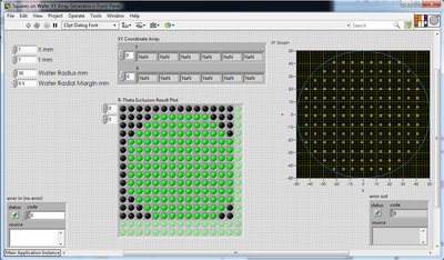 Front Panel of Wafer grid generator