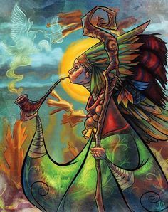 a26e36444457de3583fc5870bb831985--shaman-woman-butterfly-canvas