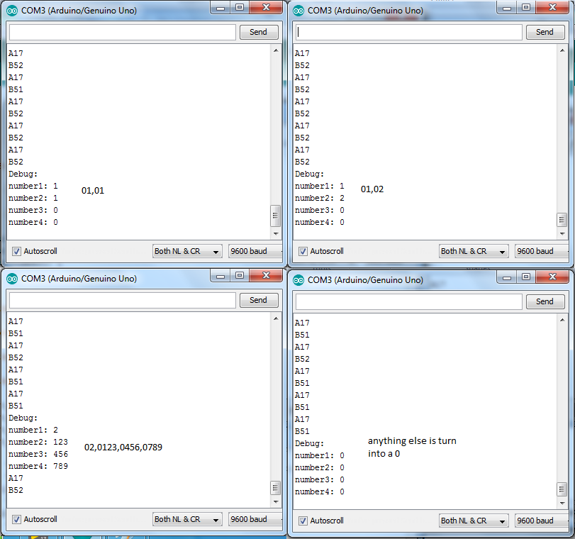 this is how arduino behaves with diferent inputs