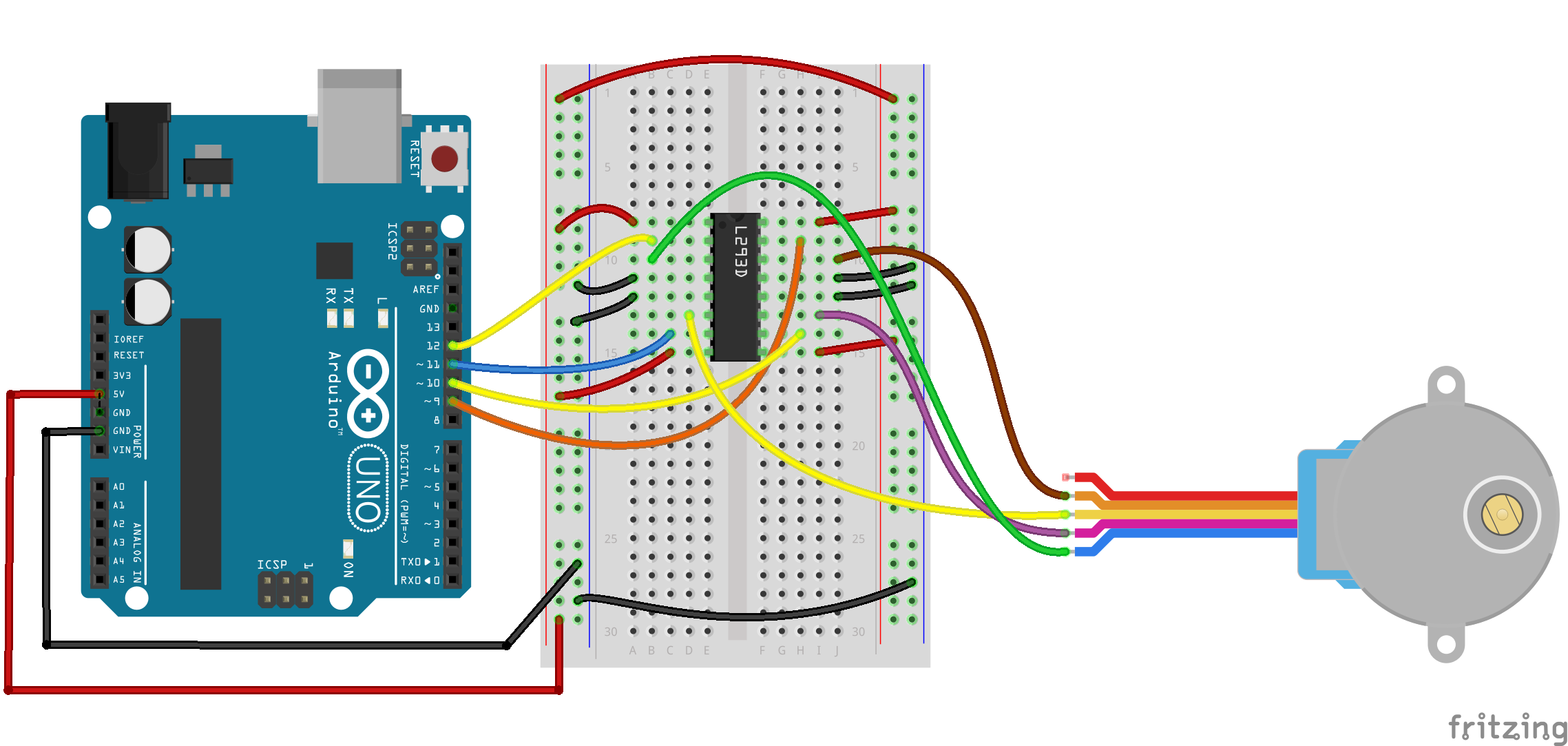 Arduino Uno stepper motor example for 4-wire (no easy driver) help - NI  Community