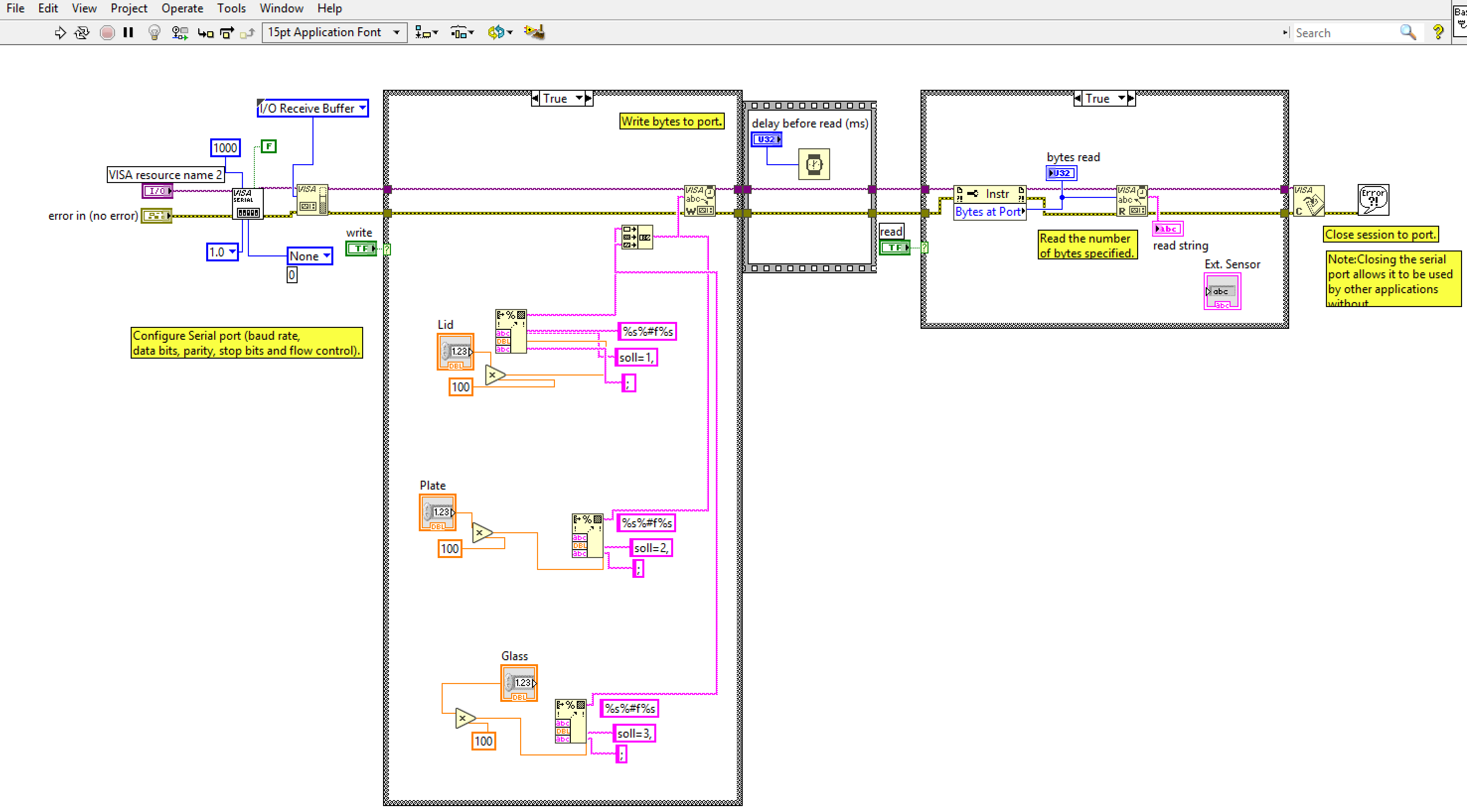 I want to control multiple temperature zones with visa read/write. How do I  set up multiple numeric controls in labVIEW? - NI Community