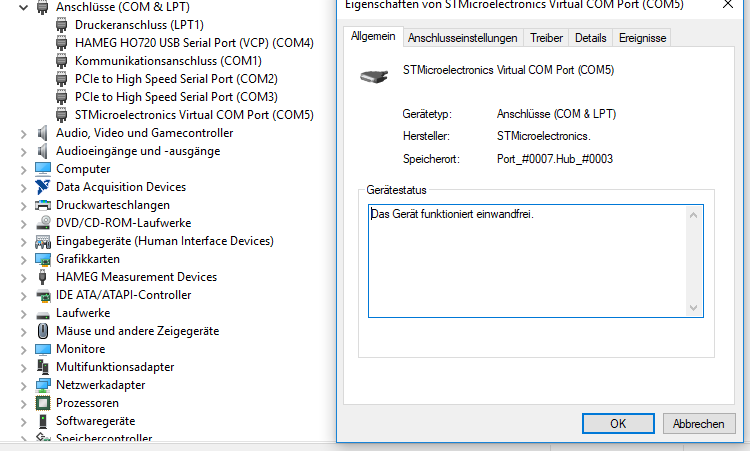 Connect STM32 via USB using virtual COM port - NI Community