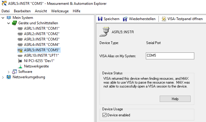 Connect STM32 via USB using virtual COM port - NI Community