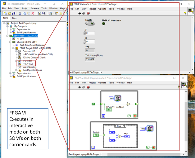 FPGA VI's  executing in interactive mode from project explorer.