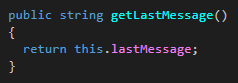 getLastMessage method