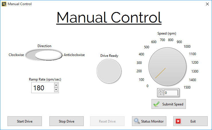 Manual Control Screen