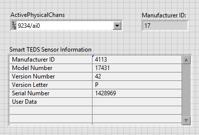 02 TEDS data from the sensor using the above code