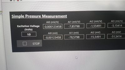 Excitation of 10.0V - Abnormal values