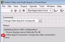 Changing to composite video